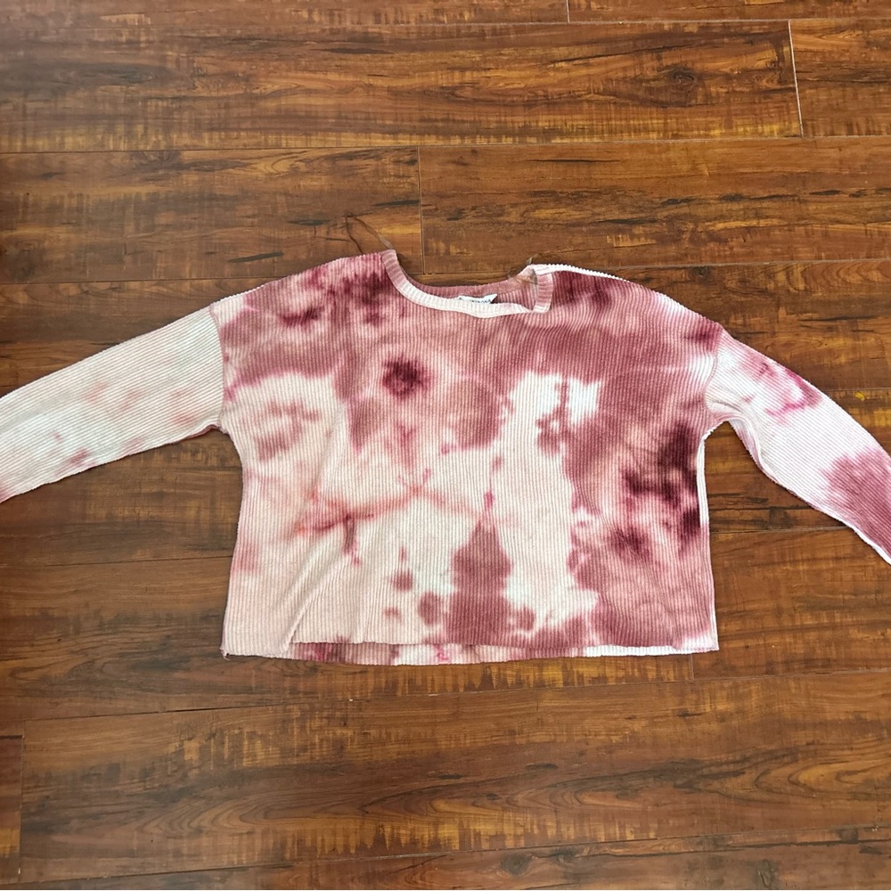 Arizona Jean Company Pink Tie-Dye Kids Blouse
